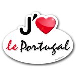 J'aime le portugal - 15x11cm - sticker / autocollant