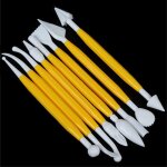 Jaune - ensemble de sculpture en plastique et argile, 8 pièces, sculpture a la cire, outils de poterie, ... Jaune - ensemble de sculpture en plastique et argile, 8 pièces, sculpture a la cire, outils de poterie, ...