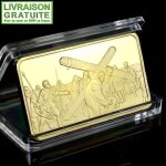 J�sus christ dieu le chemin de croix - lingot comm�moratif plaqu� or
