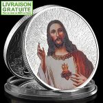 J�sus - christ dieu la nativit� - pi�ce m�daille comm�morative plaqu�e argent