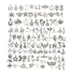 Jeu de 100 accessoires en argent pour bracelet, pendentif et 100 en attente (style 3) Jeu de 100 accessoires en argent pour bracelet, pendentif et 100 en attente (style 3)