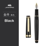 Jinhao - stylo plume 82 a garniture dore, baril en acrylique, plume fine pour l'criture, la calligraphie, ...