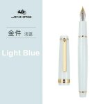 Jinhao - stylo plume 82 a garniture dorée, baril en acrylique, plume fine pour l'écriture, la calligraphie, ... Jinhao - stylo plume 82 a garniture dorée, baril en acrylique, plume fine pour l'écriture, la calligraphie, ...