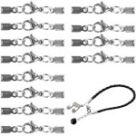 Jum - 12 set embouts de cordon a pince de homard fermeture de sangle en cuir pour bracelet fermoir attach ... Jum - 12 set embouts de cordon a pince de homard fermeture de sangle en cuir pour bracelet fermoir attach ...