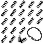 Jum - 20 pices fermoir bracelet cuir pour bijoux faisant bracelet corde, stable fermoir collier en corde, ...