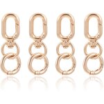 Jum - lot de 4 fermoirs pivotants a double ouverture, en alliage de zinc, mousquetons a ressort pivotants, ... Jum - lot de 4 fermoirs pivotants a double ouverture, en alliage de zinc, mousquetons a ressort pivotants, ...