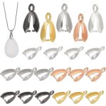 Kal - 100pcs 5 couleurs beliere attache pendentif en laon beliere pour pendentif collier, 14x7x5mm, trou: ...