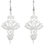 Kal - boucles d'oreilles yoga lotus tiges de fleur dlicates cute trendy mditation chakra bijoux de ...
