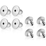 Kal - lot 8 fermoirs boucle d'oreille a verrouillage par balle, supports boucle d'oreille hypoallergniques ...