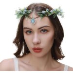Kal - serre - tte elfe couronne de fes diadmes floraux pour pques, carnaval, fte, mariage (bleu) ...