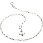 Kal - - store chane de cheville en argent 925 / 1000 (poinonne), maille jaseron avec pendentif, motif ...