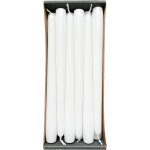 Kalanka - lot de 12 bougies coniques de 2, 3 cm x 25 cm de haut - blanc - certifi ral, anti - gouttes ...