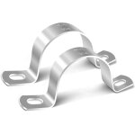 Kalanka - lot de 12 colliers de serrage en u de 35 mm, en acier inoxydable, argenté Kalanka - lot de 12 colliers de serrage en u de 35 mm, en acier inoxydable, argenté