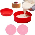 Kalanka - lot de 2 moules ronds en silicone - 25 cm - réutilisables - pour gâteaux superposés, gâteaux ... Kalanka - lot de 2 moules ronds en silicone - 25 cm - réutilisables - pour gâteaux superposés, gâteaux ...