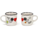Kalanka - - lot de 2 tasses a expresso en porcelaine anglaise - passe au lave - vaisselle - motif astronaute ...