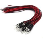 Kalanka - lot de 20 diodes led pr� - c�bl�es de 2 mm - blanc - eclairage avec c�ble - 20 cm - 12 - 18 ...