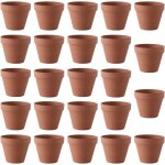 Kalanka - lot de 24 pots de fleurs en terre cuite, 3, 5 x 3 cm, petits, en terre cuite, avec trou de ...
