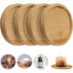Kalanka - lot de 4 dessous de verre en bois de h�tre naturel pour d�coration de table, communion, bapt�me ...