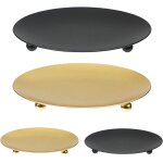 Kalanka - lot de 4 supports de bougies pour bougies led et cire, mariage (dor� + noir)