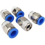 Kalanka - lot de 5 raccords de connecteur rapides push in (r 1 / 4  x 8 mm)