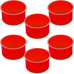 Kalanka - lot de 6 moules a gâteau en silicone de 10, 2 cm pour pâtisserie, muffin, cupcake, gâteau au ... Kalanka - lot de 6 moules a gâteau en silicone de 10, 2 cm pour pâtisserie, muffin, cupcake, gâteau au ...