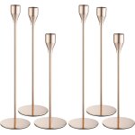 Kalanka - bougeoir en mtal 6 pices, chandelier en trois hauteurs de 33 / 28 / 23cm, porte bougie de ...