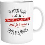 Kalanka - mug porcelaine je m'en fous saint valentin 9. 5cm Kalanka - mug porcelaine je m'en fous saint valentin 9. 5cm