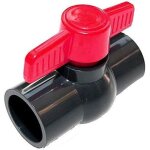 Kalanka - robinet d'arr�t a boisseau sph�rique en pvc u avec 2 manchons adh�sifs pour tuyaux de 25 mm ...