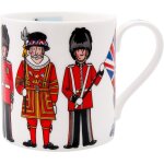 Kalanka - tasse a café et a thé en porcelaine anglaise motif personnages de londres Kalanka - tasse a café et a thé en porcelaine anglaise motif personnages de londres