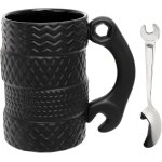 Kalanka - tasse de pneu de grande capacit 500 ml en cramique avec cuillre tasse de pneu 3d grande ...