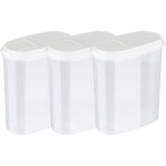 Kgabery - lot de 3 botes verseuses botes de conservation qualit autrichienne (blanches, 2 l)