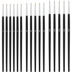 Kgabery - lot de 30 petits pinceaux de peinture fins - 3 tailles #0#00#00#000 - pinceaux miniatures pour ...