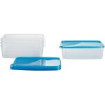 Kgabery - lot de 4 botes alimentaires botes de conglation 3 l rectangulaires qualit autrichienne ...