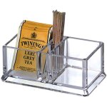 Kgabery - bote a sachets th acrylique, bote a th a 2 compartiments, acrylique bote de th pour support ...