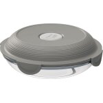 Kgabery - picnik - assiette a djeuner en verre avec couvercle etanche - bol boite alimentaire compatible ...