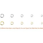 Kit de 1 200 anneaux ouverts et fermoirs mousquetons avec pinces pour la fabrication de bijoux (argent ...