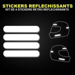 Kit de 4 stickers rétro réfléchissants pour casque moto, visible la nuit pour votre sécurité logo 256 ... Kit de 4 stickers rétro réfléchissants pour casque moto, visible la nuit pour votre sécurité logo 256 ...