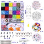 Kit de 9200 perles rondes plates argile de polymre heishi de 3 mm pour la fabrication de bijoux, bracelets, ...