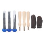 Kit d'aiguille a feutrer feutre de laine fournitures avec aiguilles a piquer bo�te de rangement bois ...