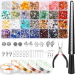 Kit de fabrication de bagues avec perles en cristal de 28 couleurs, 1 660 pièces, avec perles en pierres ... Kit de fabrication de bagues avec perles en cristal de 28 couleurs, 1 660 pièces, avec perles en pierres ...