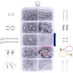 Kit de fabrication de bijoux 470 pices faisant starter kit accessoire de creation bijoux pour diy colliers ...