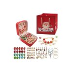 Kit de fabrication de bijoux diy 66 pi�ces avec breloques de no�l et bo�te de rangement pour bracelets ...