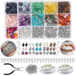 Kit de fabrication de bijoux perles de cristal pierre naturelle pour kit de fabrication de bijoux bijoux ...
