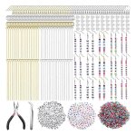 Kit de fabrication de boucles d'oreilles avec perles de lettres crochets de boucles d'oreilles perles ...