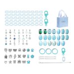 Kit de fabrication de bracelets diy 113 pièces pour bracelets a breloques et bijoux artisanaux - bleu ... Kit de fabrication de bracelets diy 113 pièces pour bracelets a breloques et bijoux artisanaux - bleu ...