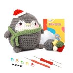 Kits complets de crochet pour les dbutants, kit de crochet de pingouins animaux bricolage avec des marqueurs ...