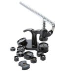 Kit complet de réparation de montres - marque - potence / presse d'horloger - tasseaux inclus - noir Kit complet de réparation de montres - marque - potence / presse d'horloger - tasseaux inclus - noir