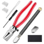 Kits de coupe de verre fournitures de vitrail avec pince a verre robuste et crayon verre coupé - kej Kits de coupe de verre fournitures de vitrail avec pince a verre robuste et crayon verre coupé - kej