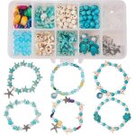 Kit de cration de bracelet de cheville bohme diy (6 pices) : perles coquillage, breloques plage, perles ...