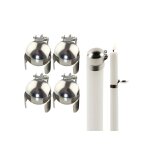Kit d'entretien de bougies, extincteur automatique de bougies, 4 pices, argent